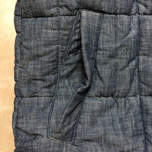 Levi's Quilted Blue Denim Puffer Vest, Size L - Picture 5 of 11